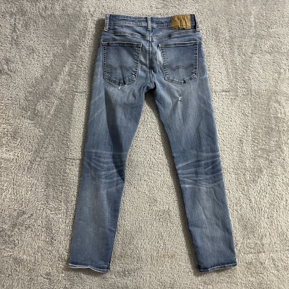 American Eagle Jeans Men Size 28x32 Slim Straight Medium Wash Stretch Blue Denim - Picture 9 of 9